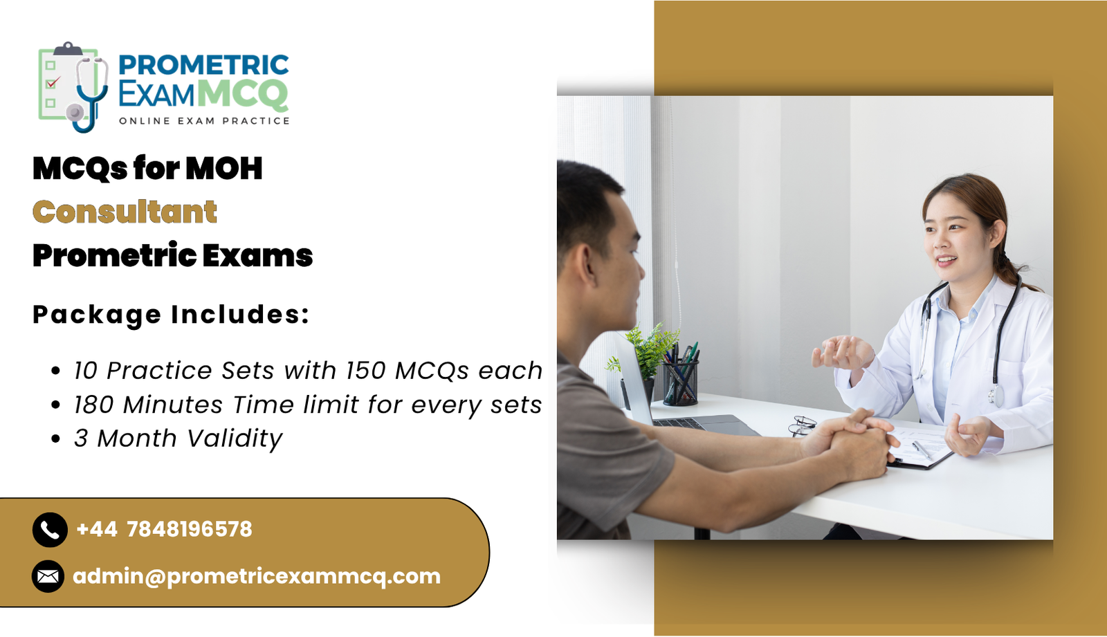 MCQs for MOH Consultant Prometric Exams