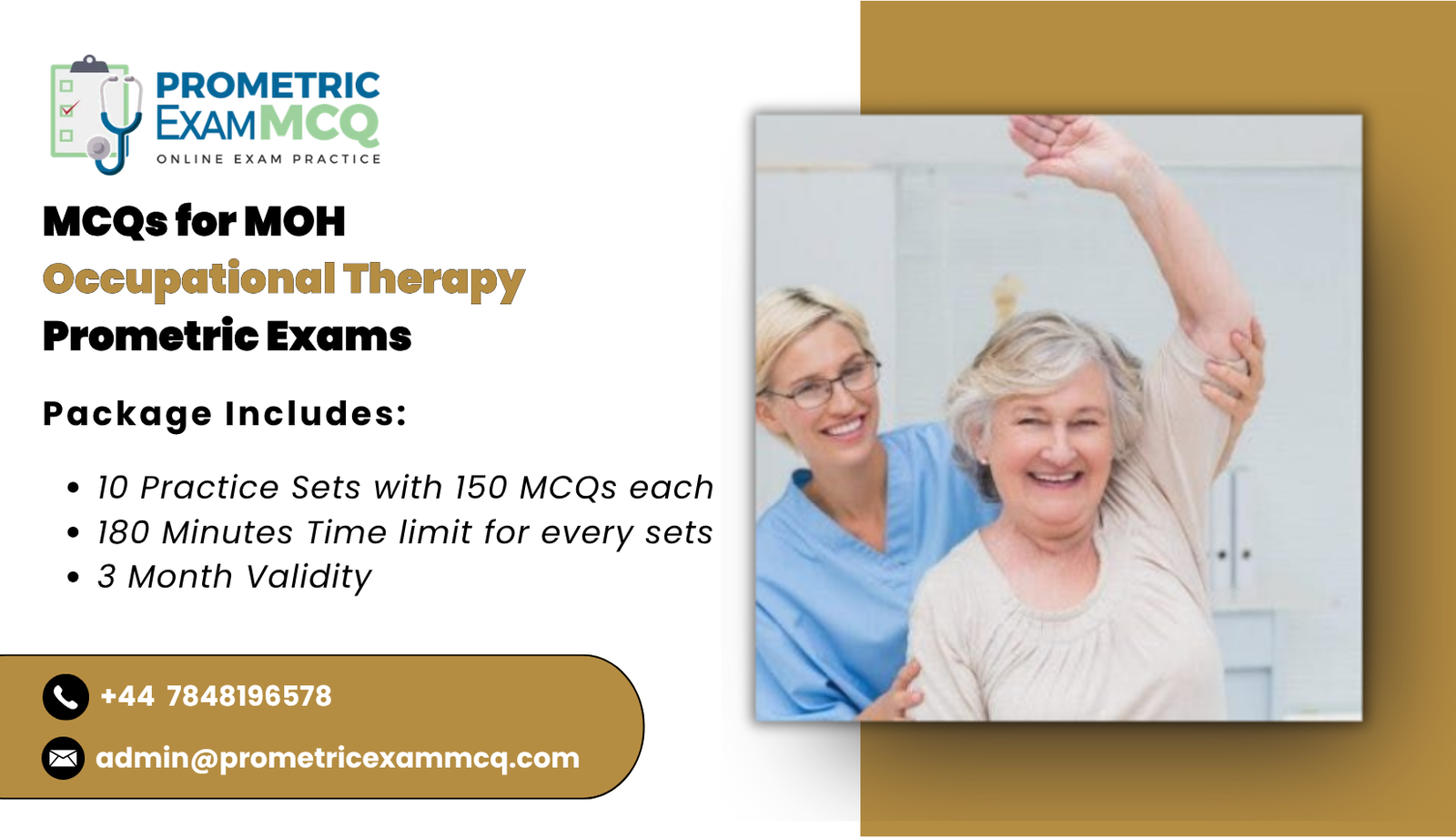 MCQs for MOH Occupational Therapy Prometric Exams