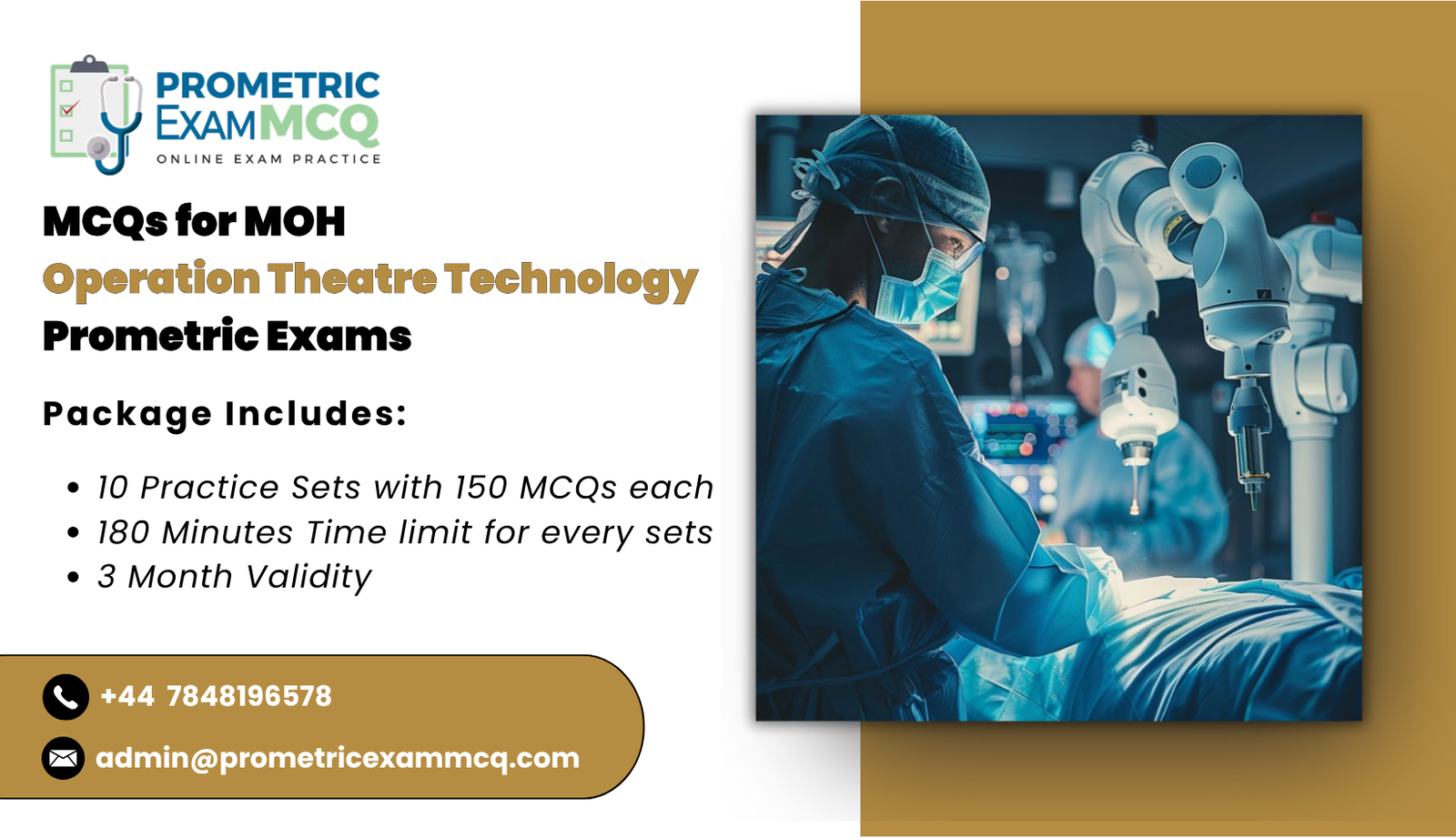 MCQs for MOH Operation Theatre Technology Prometric Exams