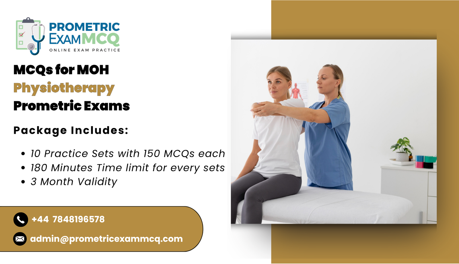 MCQs for MOH Physiotherapy Prometric Exams
