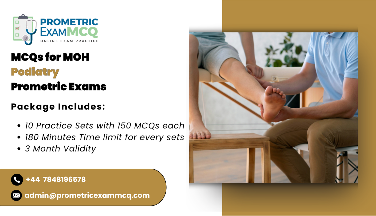 MCQs for MOH Podiatry Prometric Exams