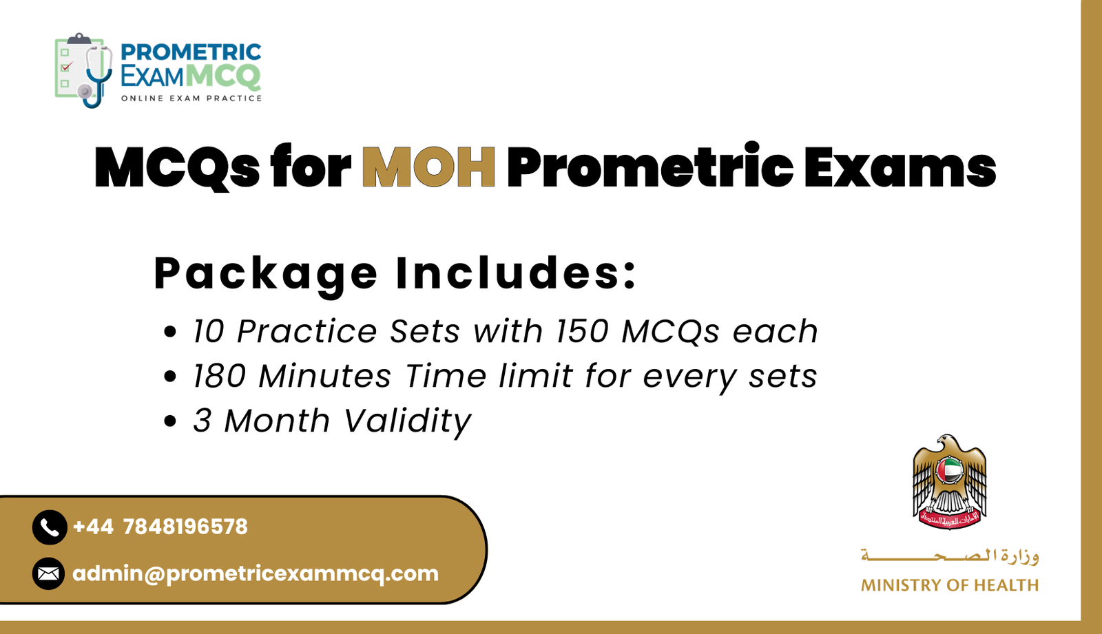 MCQs for MOH Prometric Exams