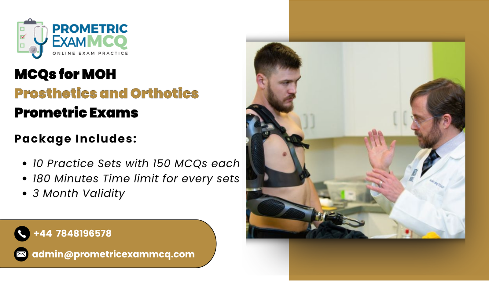 MCQs for MOH Prosthetics and Orthotics Prometric Exams