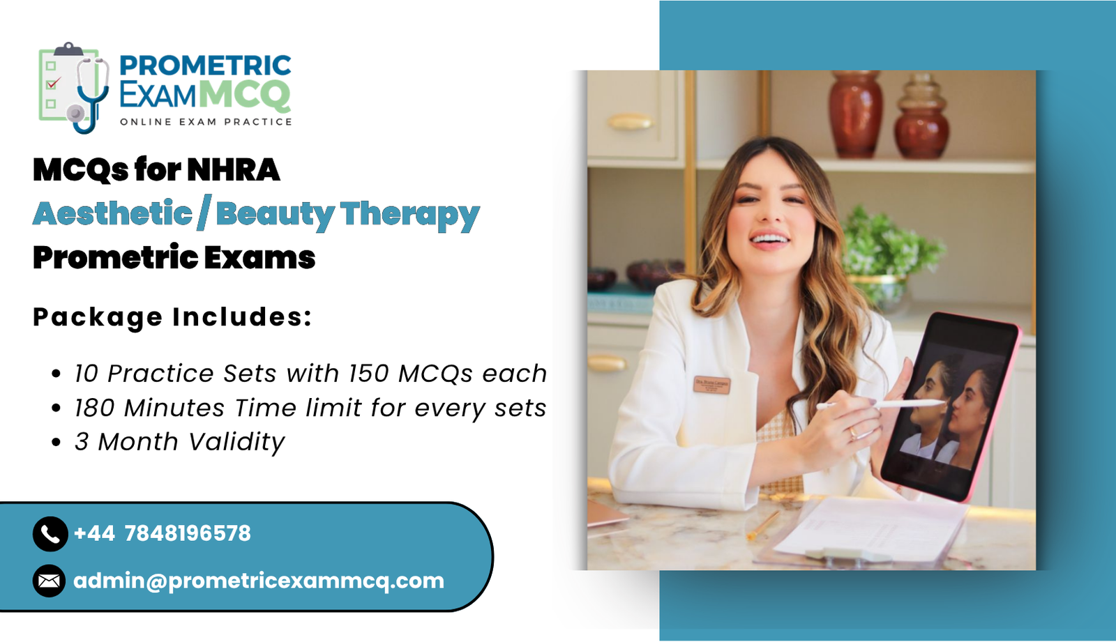 MCQs for NHRA Aesthetic _ Beauty Therapy Prometric Exams