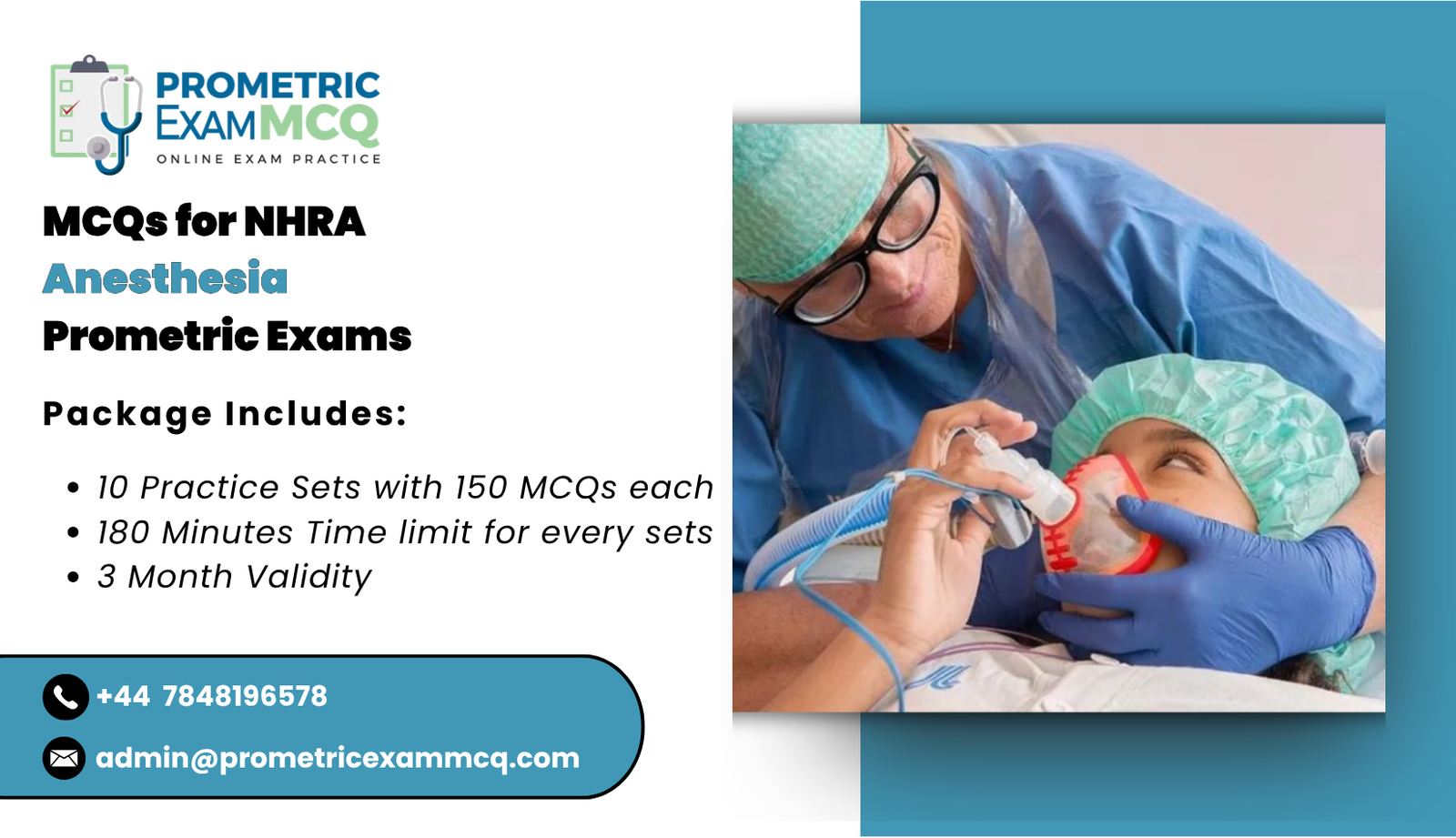 MCQs for NHRA Anesthesia Prometric Exams