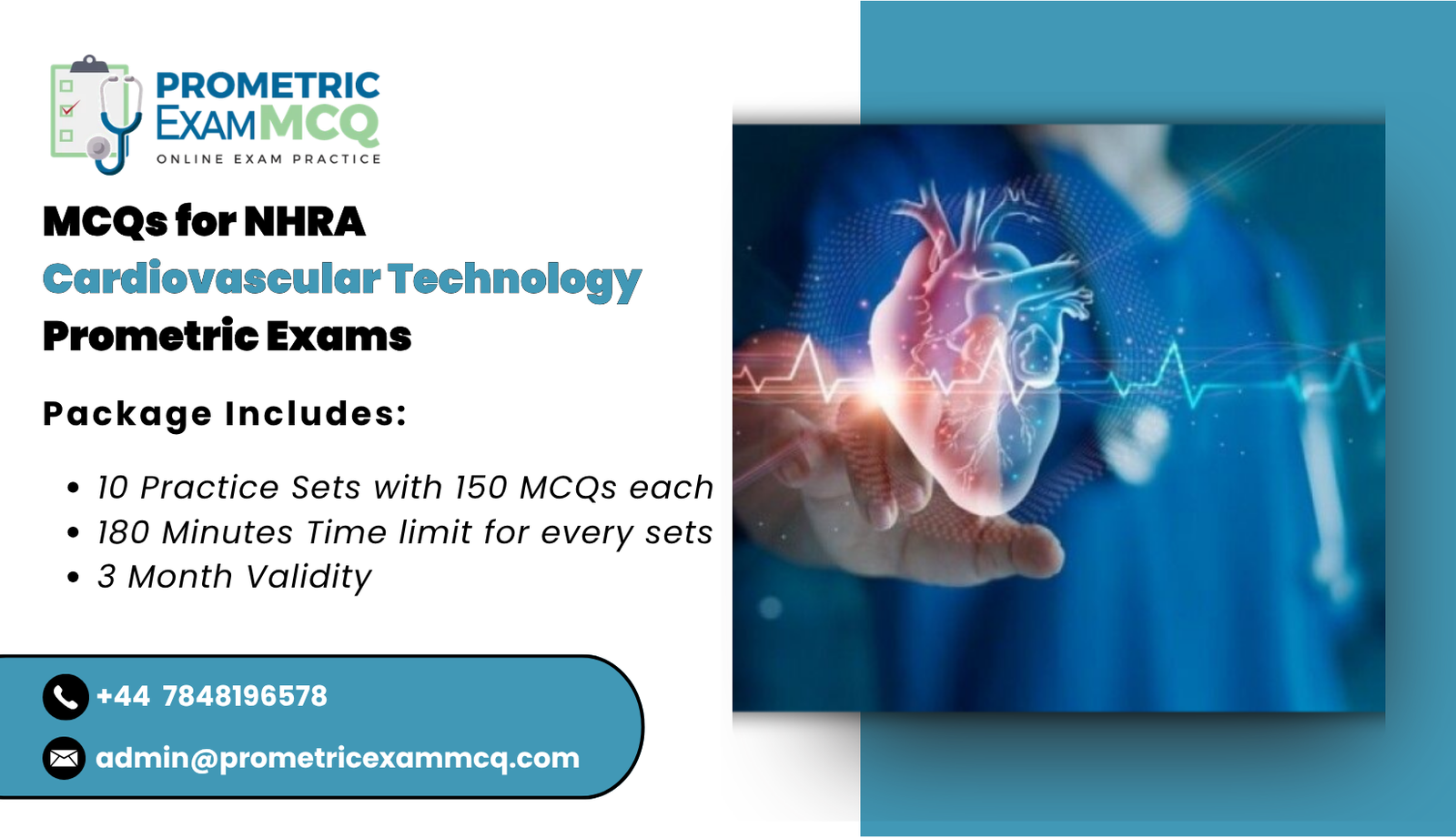 MCQs for NHRA Cardiovascular Technology Prometric Exams