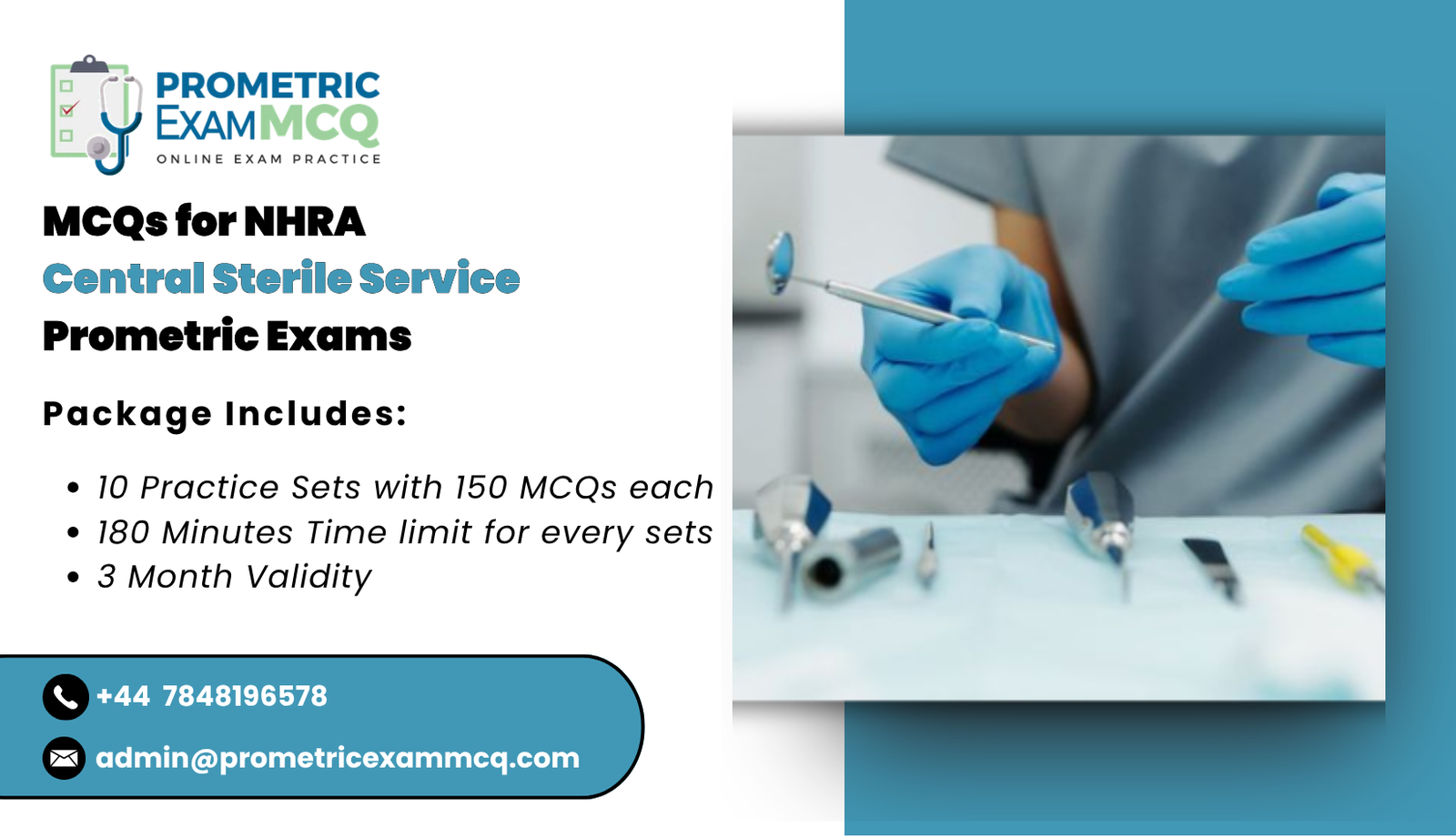 MCQs for NHRA Central Sterile Service Prometric Exams