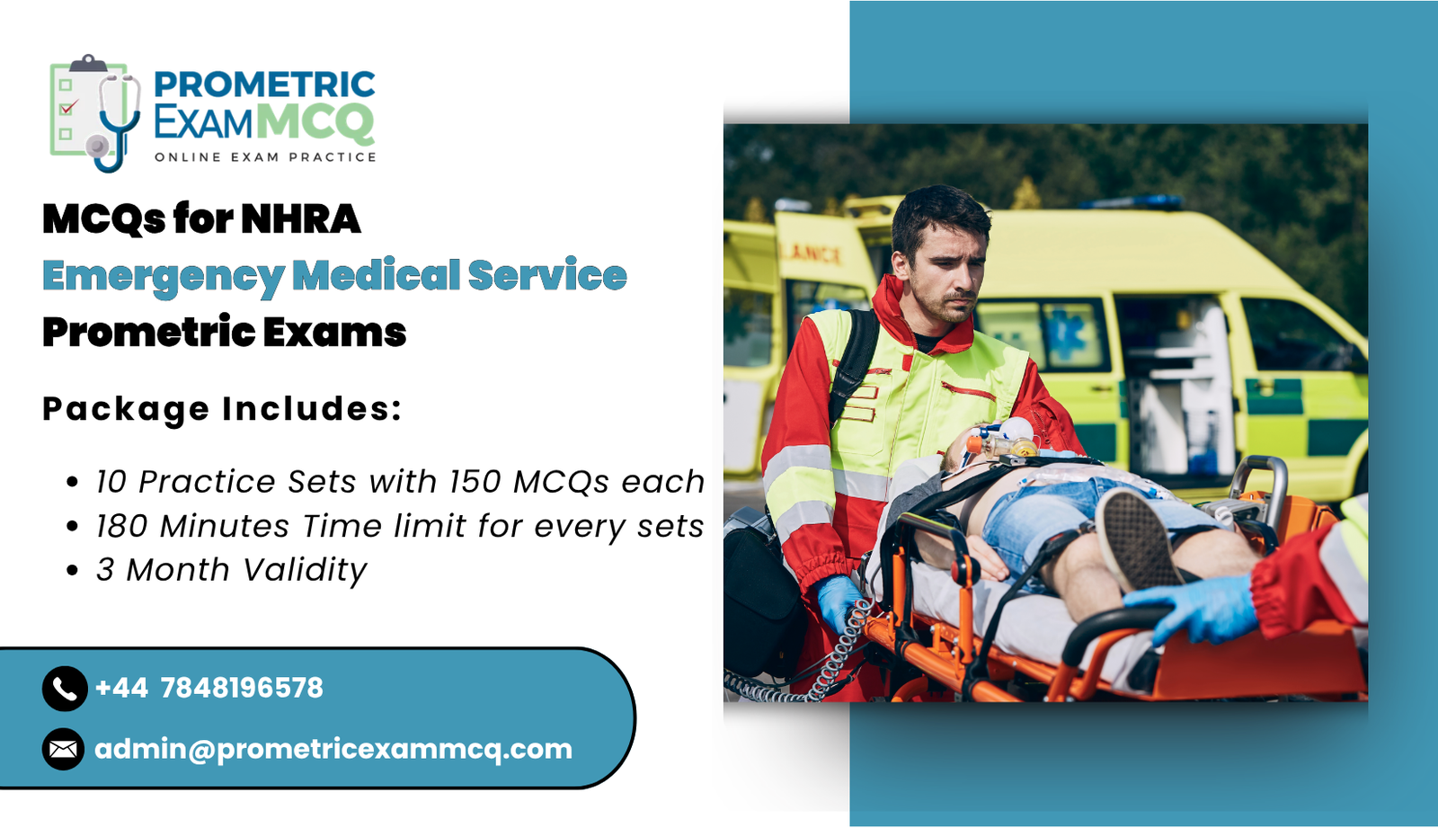 MCQs for NHRA Emergency Medical Service Prometric Exams