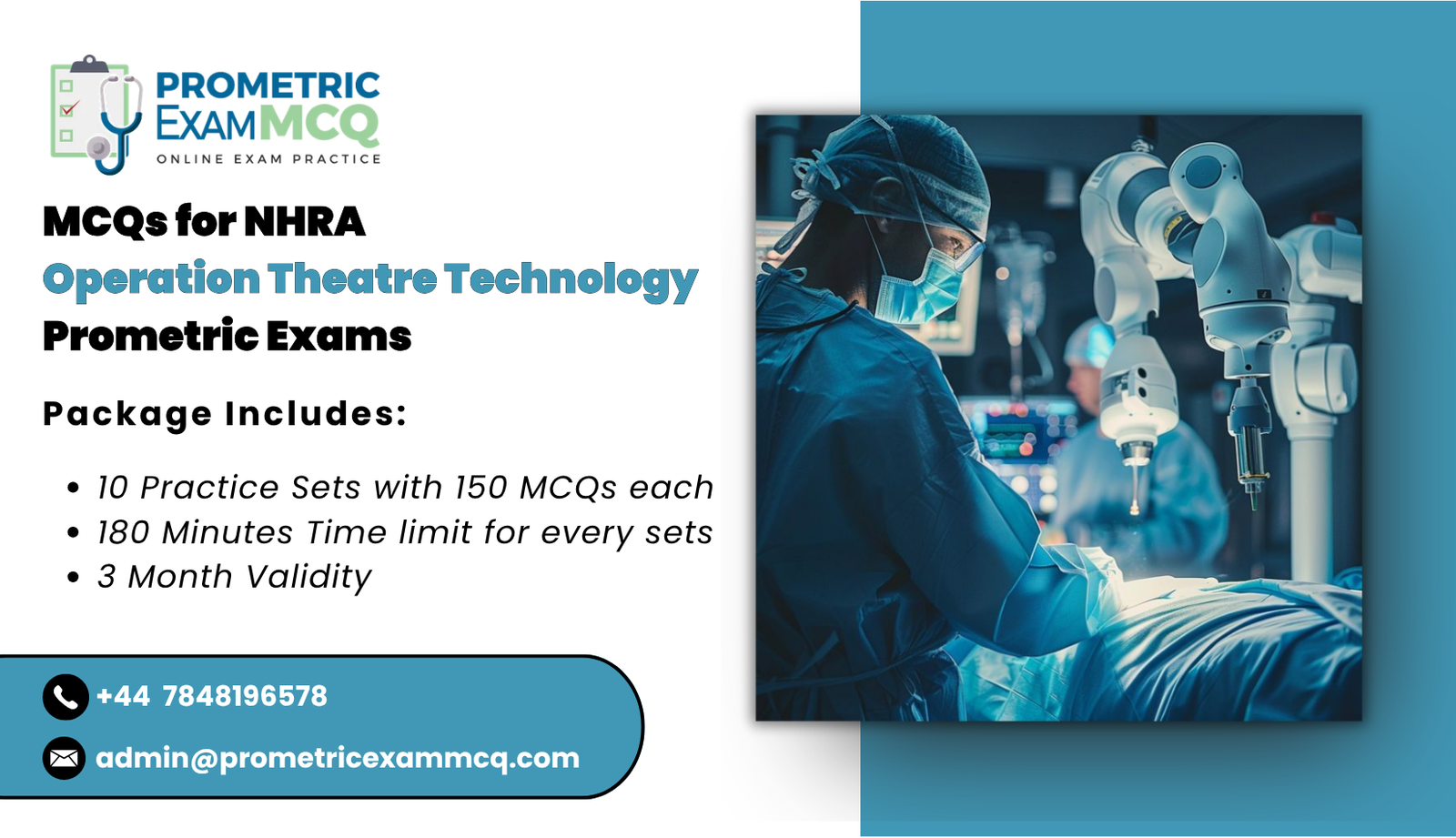 MCQs for NHRA Operation Theatre Technology Prometric Exams
