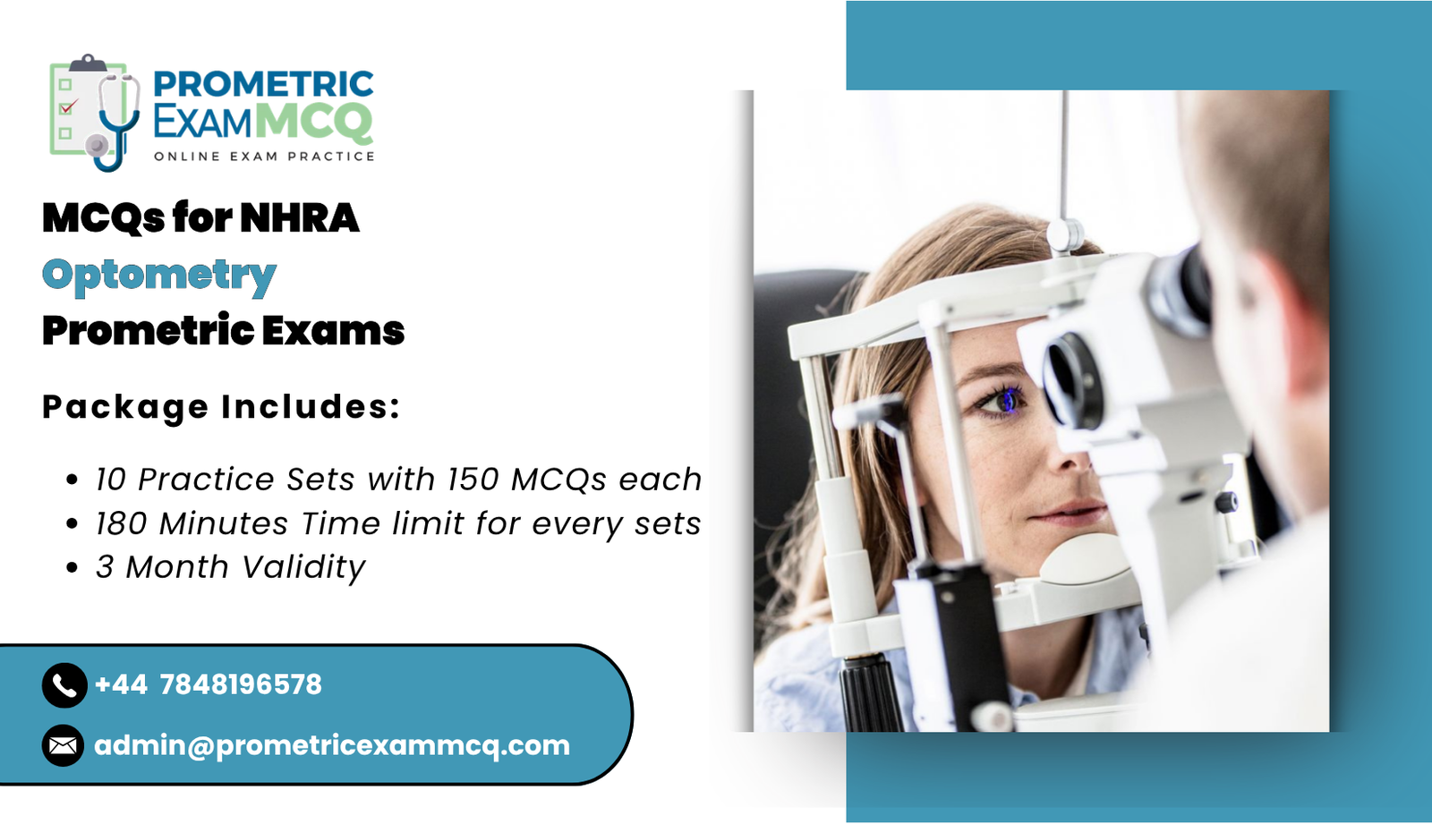 MCQs for NHRA Optometry Prometric Exams