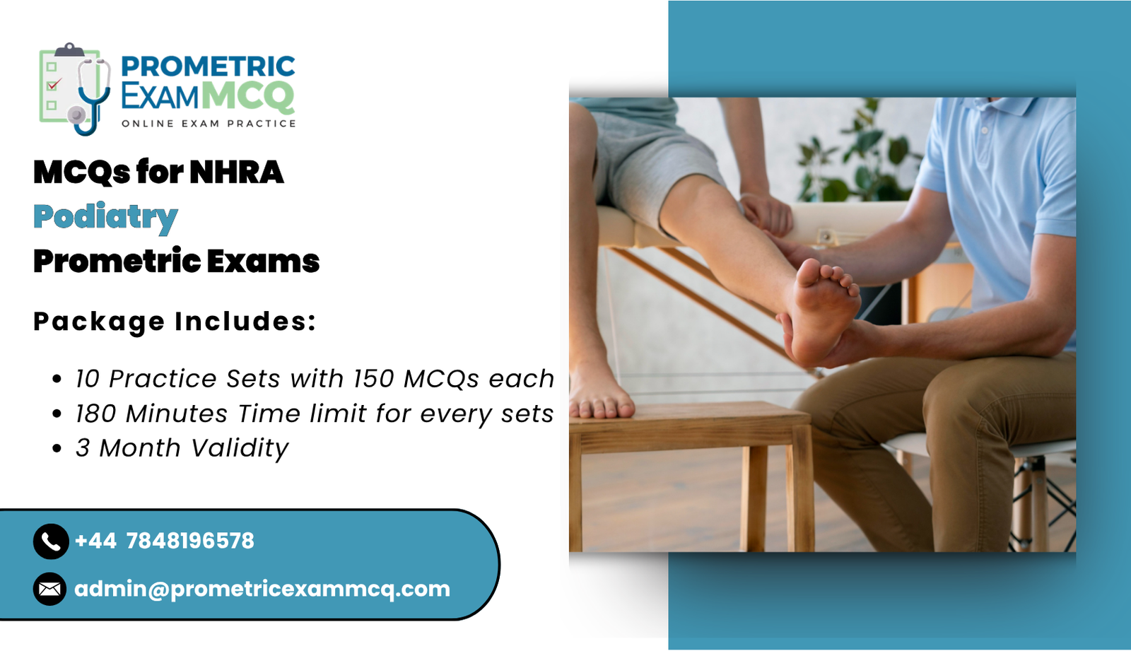 MCQs for NHRA Podiatry Prometric Exams