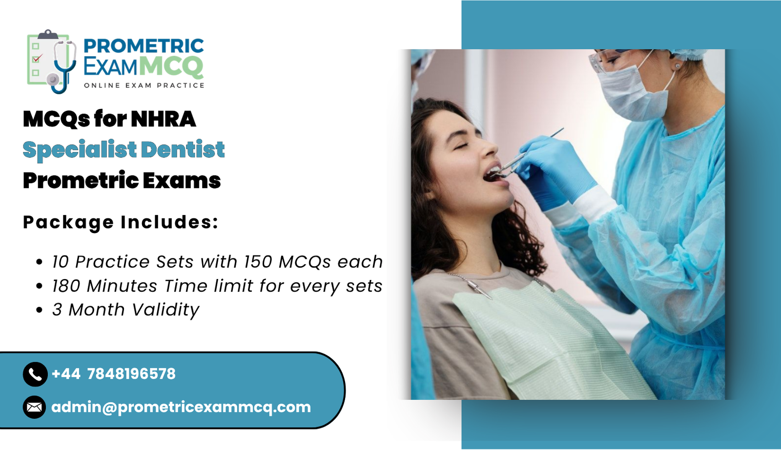 MCQs for NHRA Specialist Dentist Prometric Exams