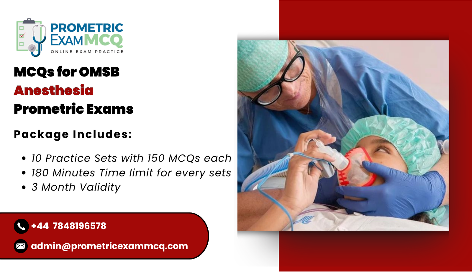 MCQs for OMSB Anesthesia Prometric Exams