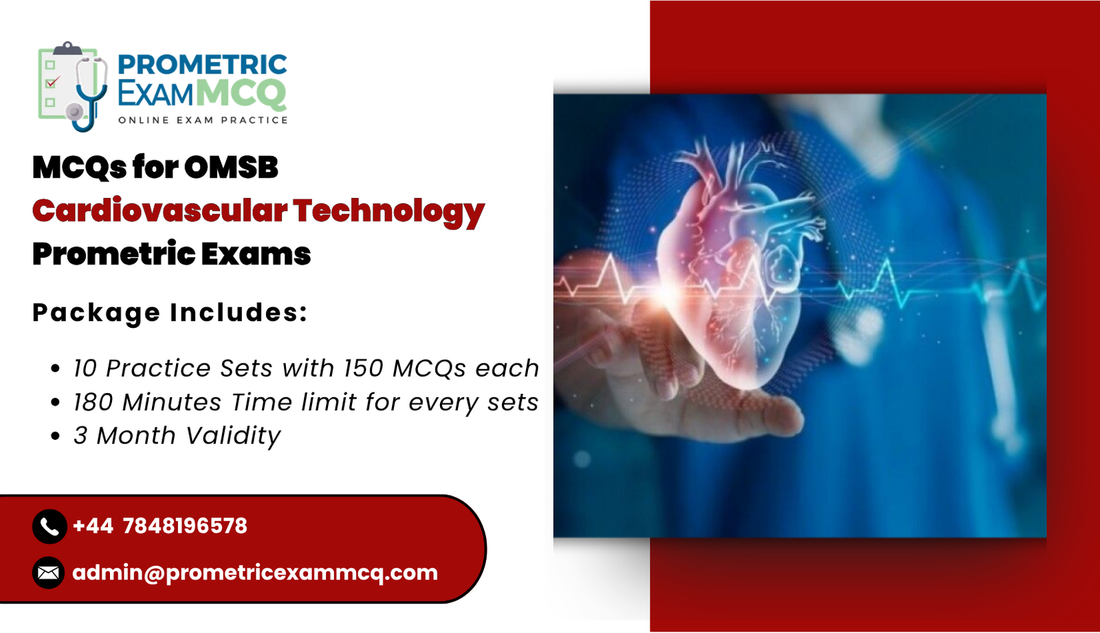 MCQs for OMSB Cardiovascular Technology Prometric Exams