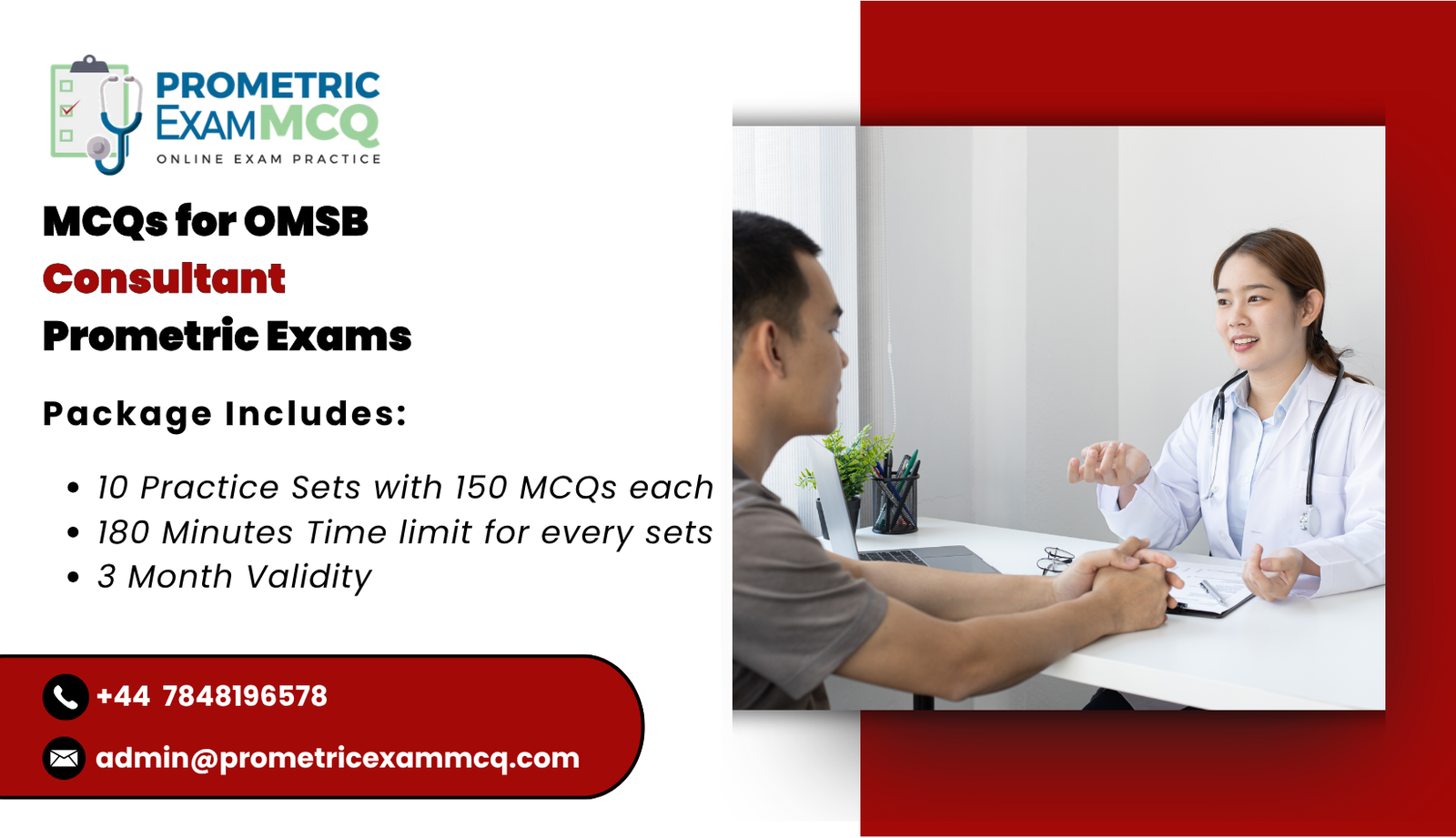 MCQs for OMSB Consultant Prometric Exams