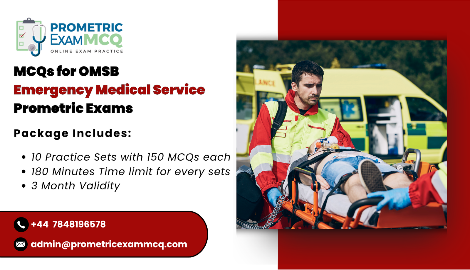 MCQs for OMSB Emergency Medical Service Prometric Exams
