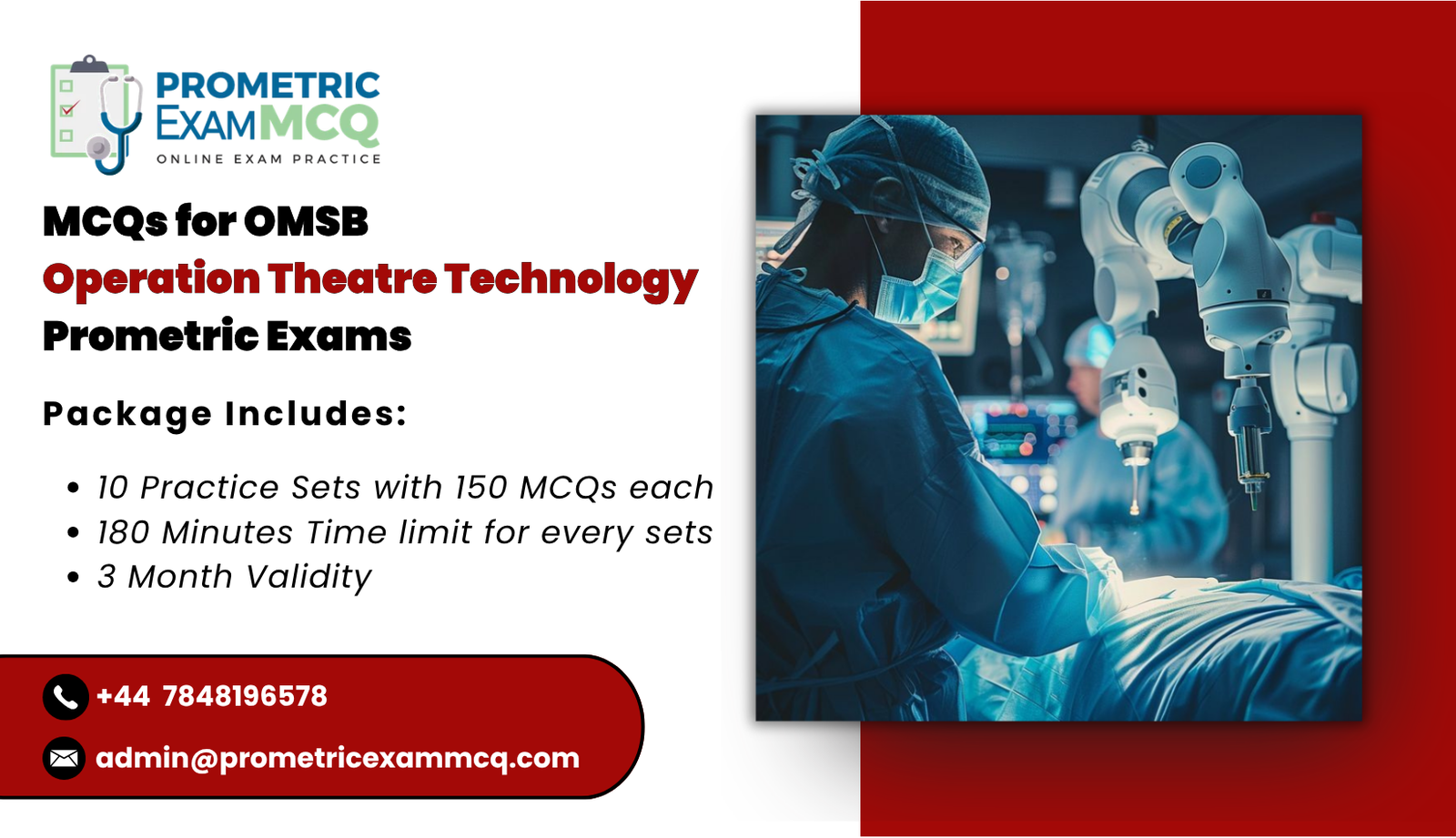 MCQs for OMSB Operation Theatre Technology Prometric Exams