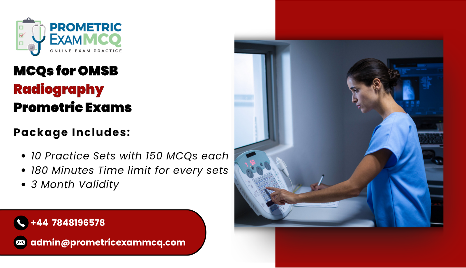 MCQs for OMSB Radiography Prometric Exams