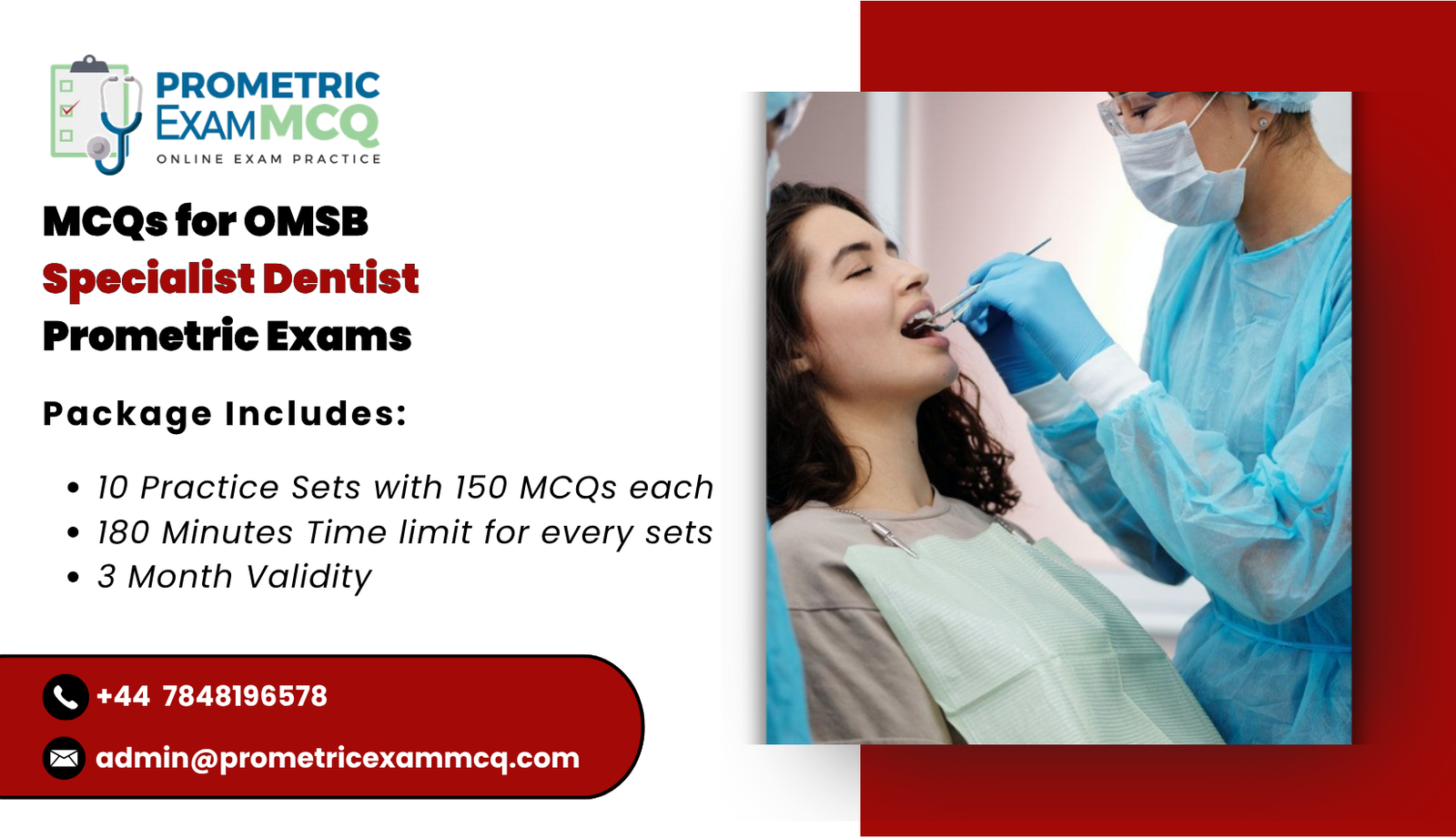 MCQs for OMSB Specialist Dentist Prometric Exams