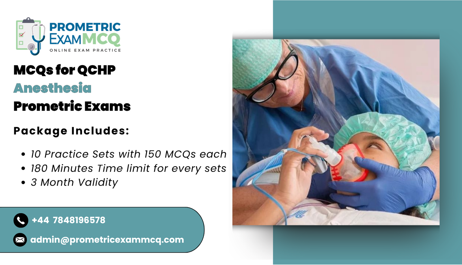 MCQs for QCHP Anesthesia Prometric Exams