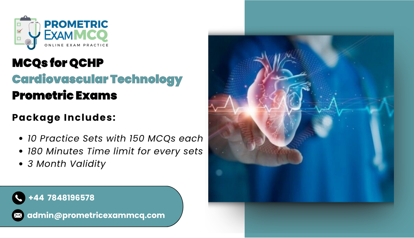 MCQs for QCHP Cardiovascular Technology Prometric Exams