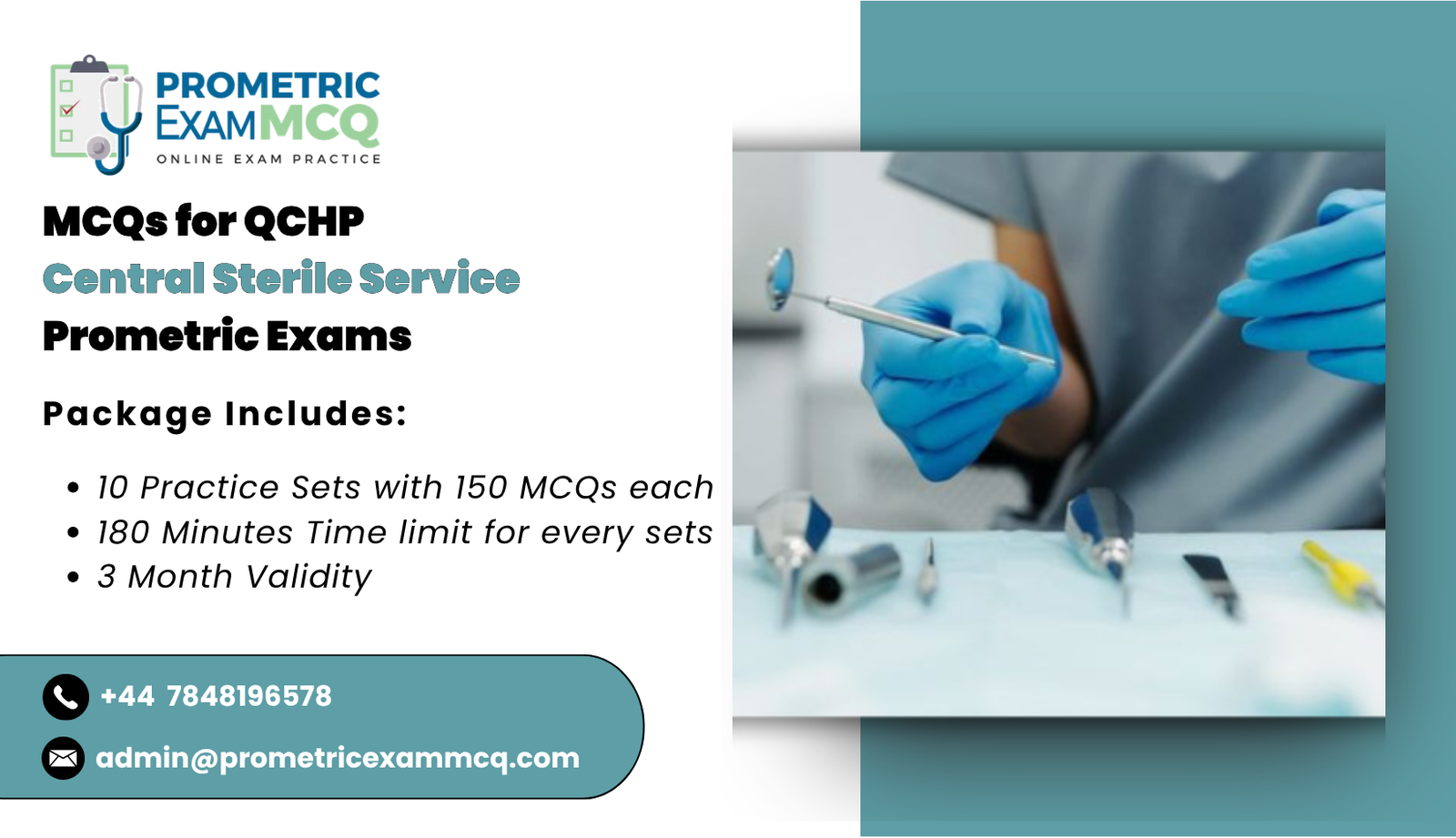 MCQs for QCHP Central Sterile Service Prometric Exams
