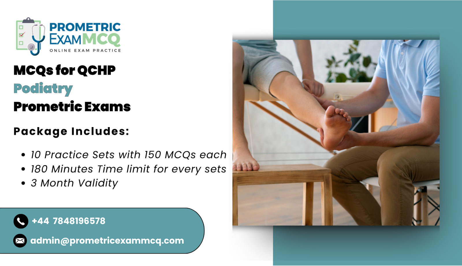 MCQs for QCHP Podiatry Prometric Exams