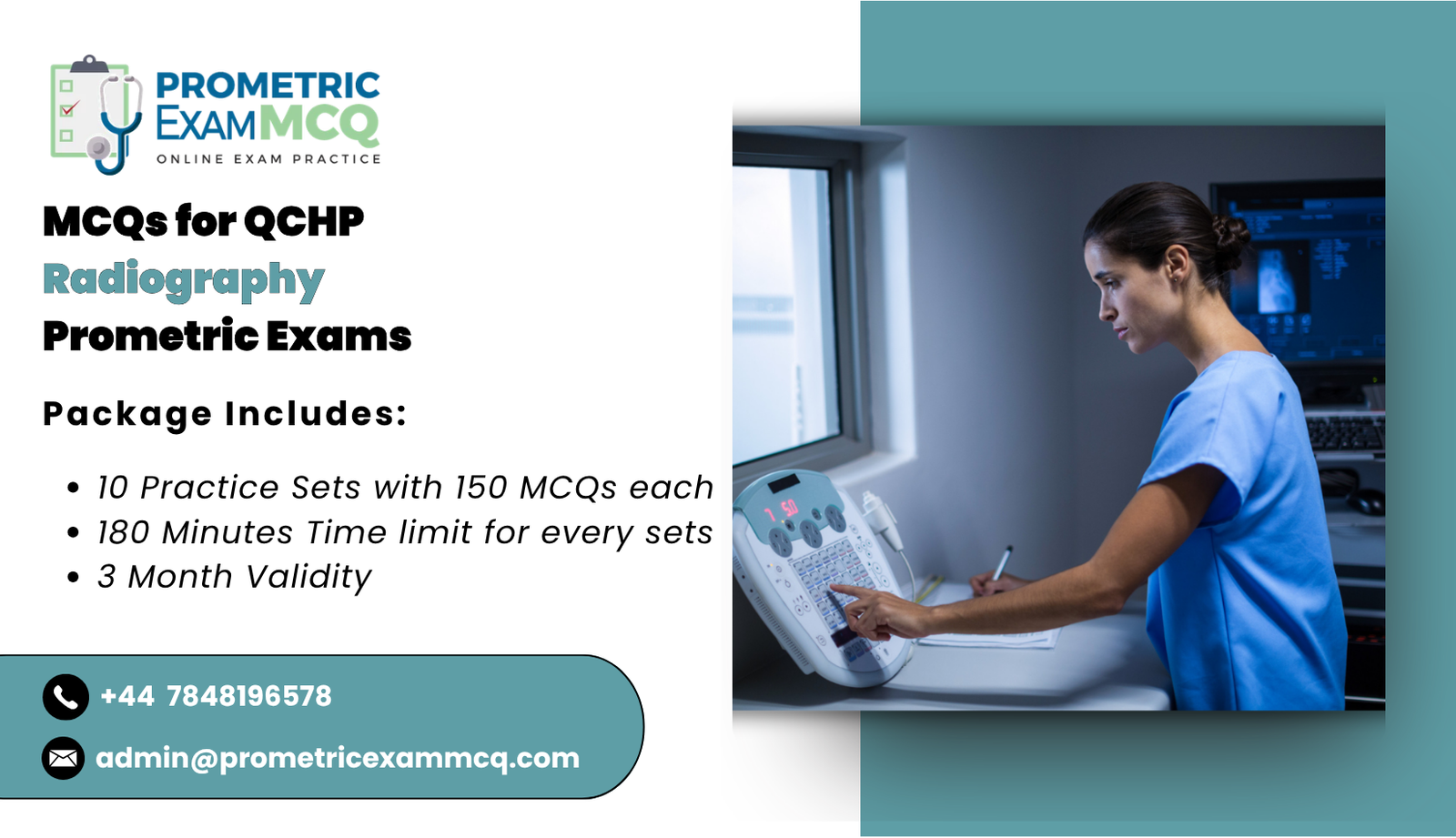 MCQs for QCHP Radiography Prometric Exams