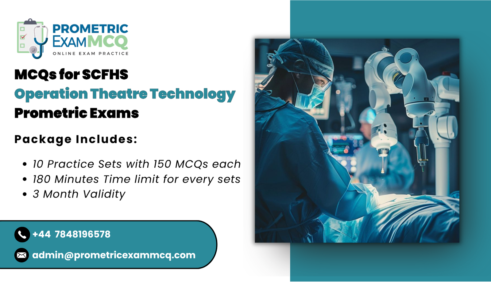 MCQs for SCFHS Operation Theatre Technology Prometric Exams