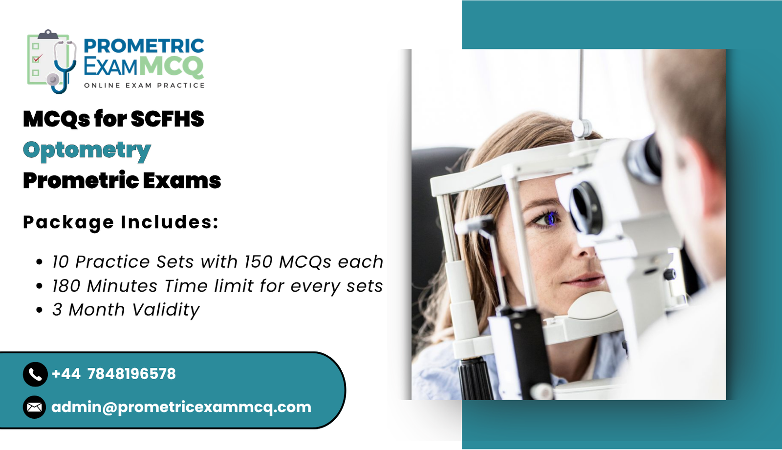 MCQs for SCFHS Optometry Prometric Exams
