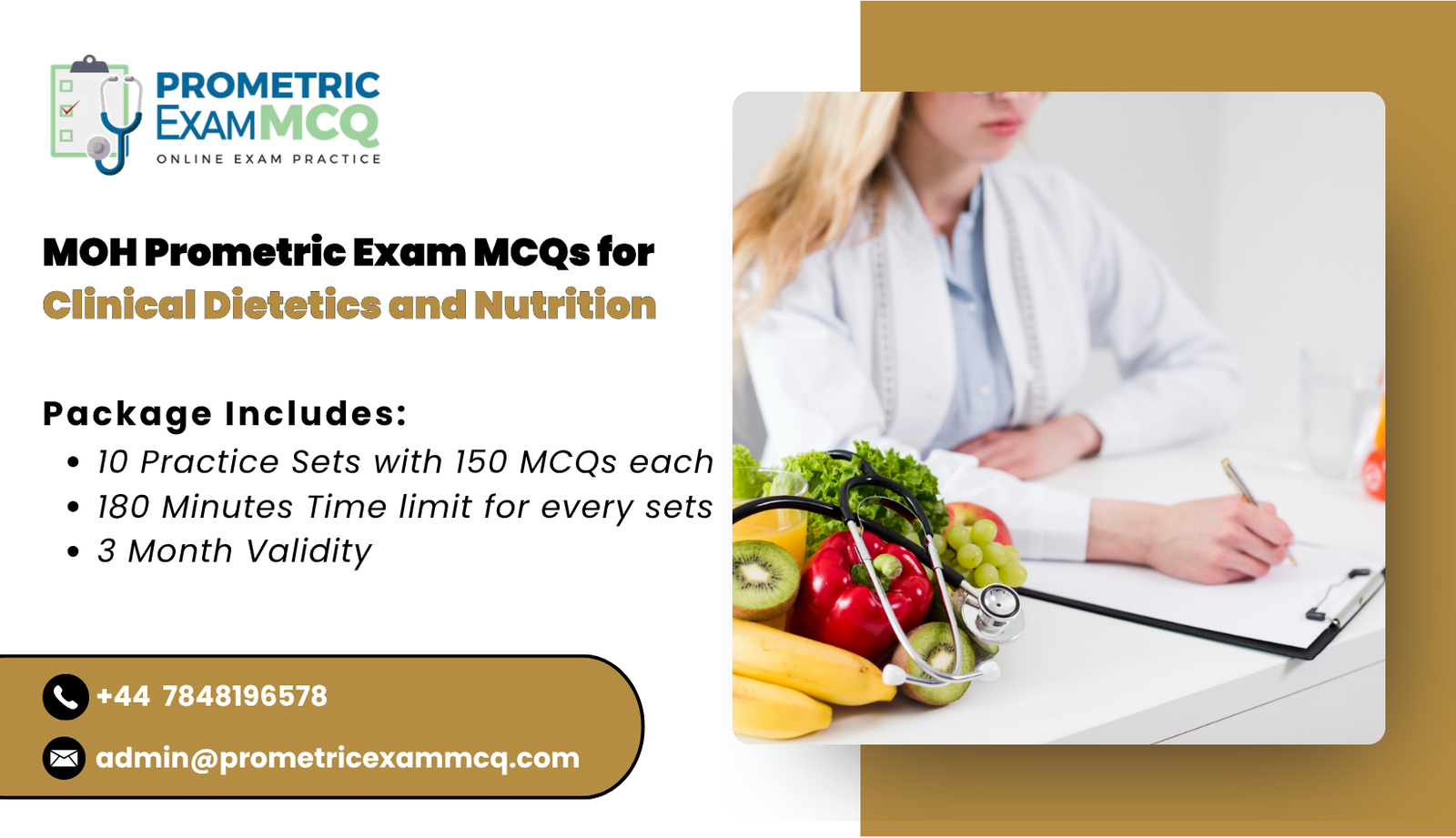 MOH Prometric Exam MCQs for Clinical Dietetics and Nutrition