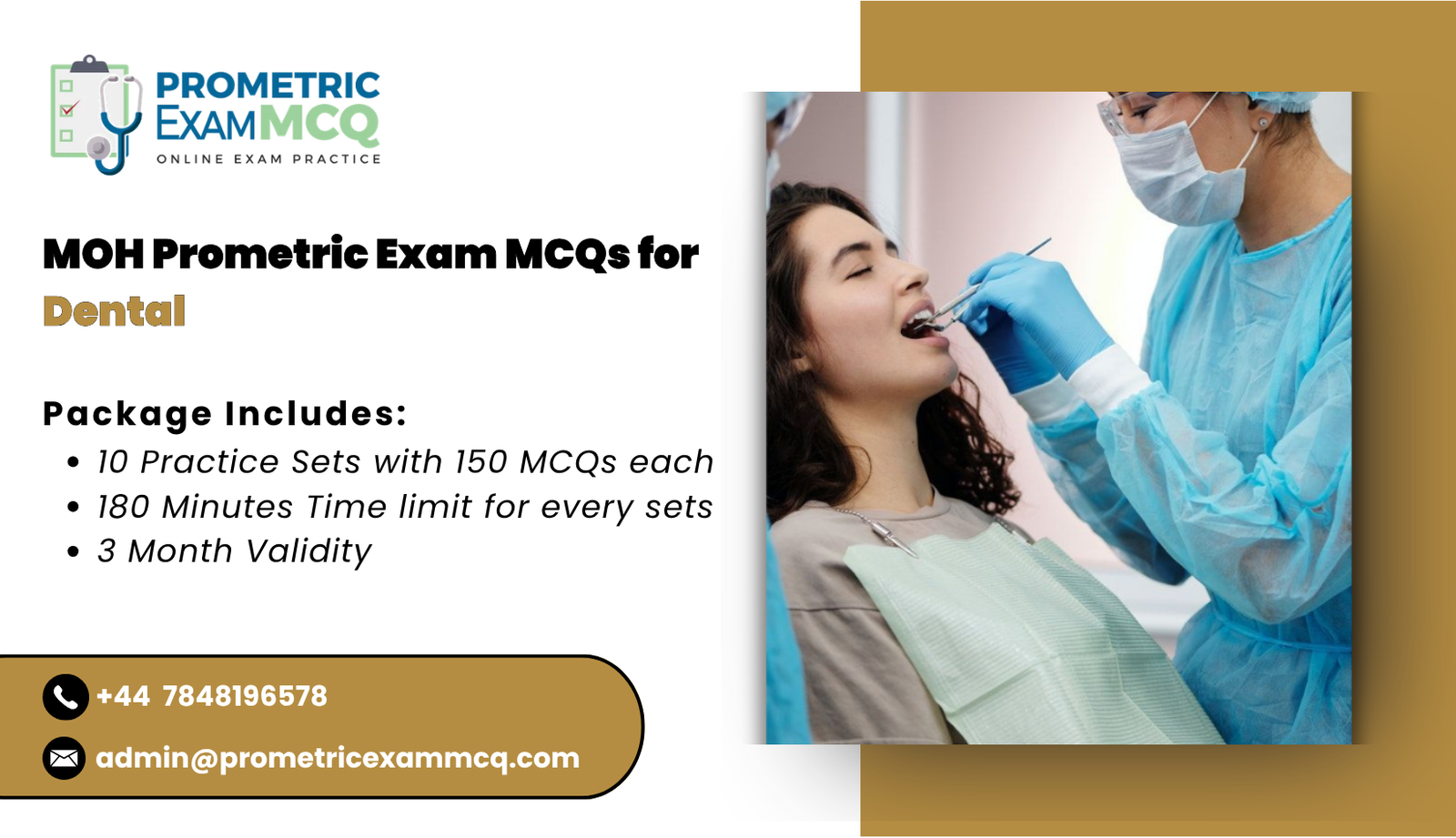MOH Prometric Exam MCQs for Dental