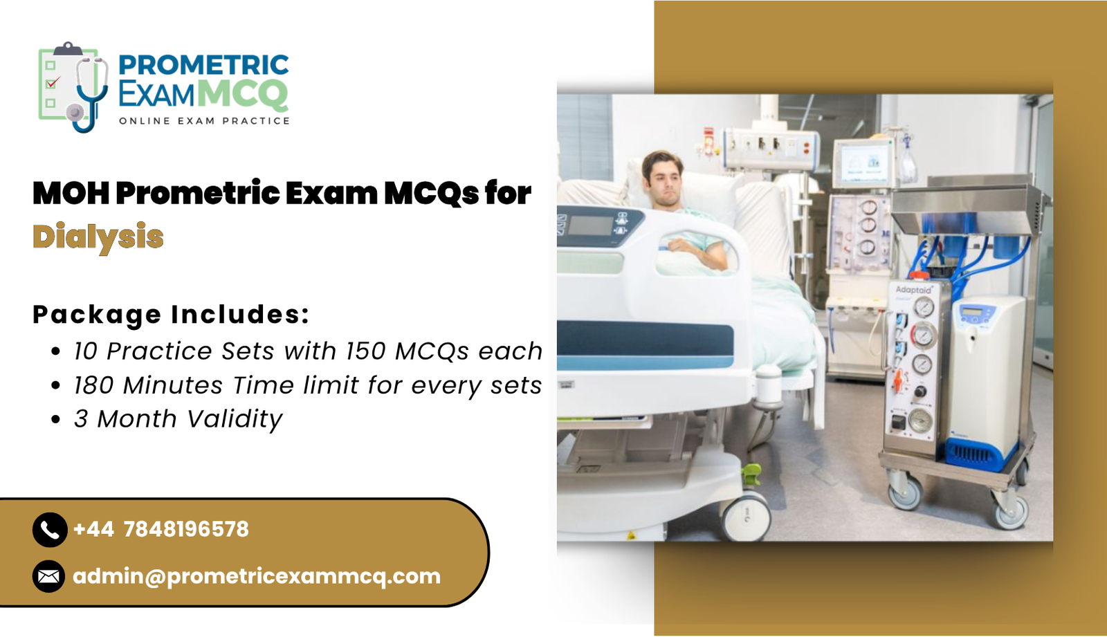 MOH Prometric Exam MCQs for Dialysis