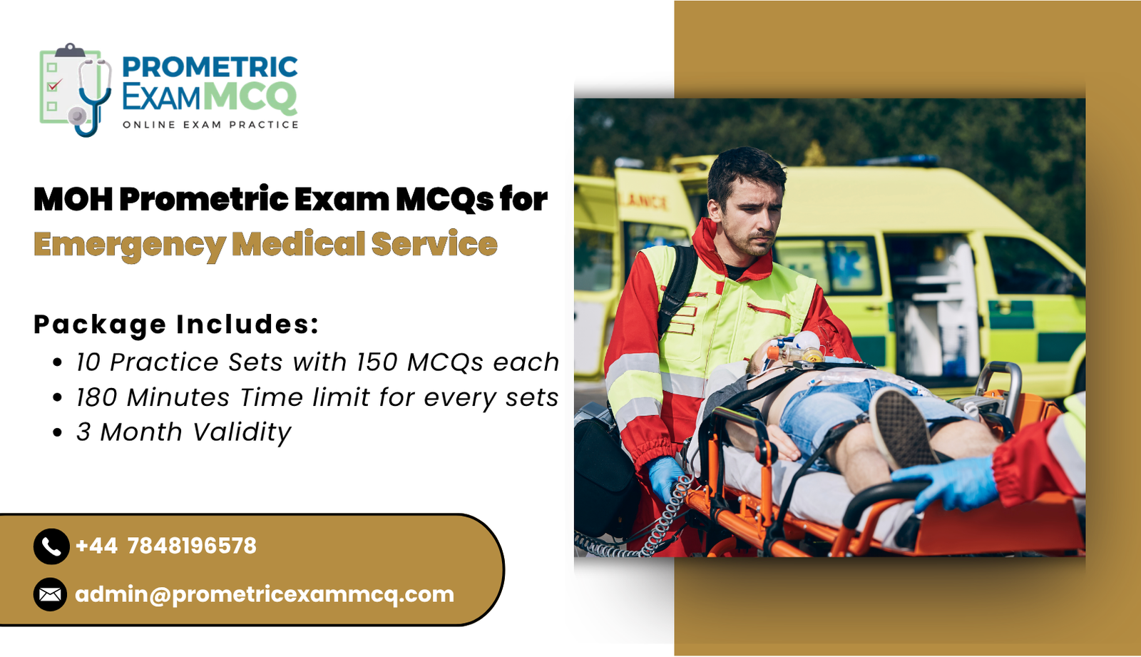 MOH Prometric Exam MCQs for Emergency Medical Service