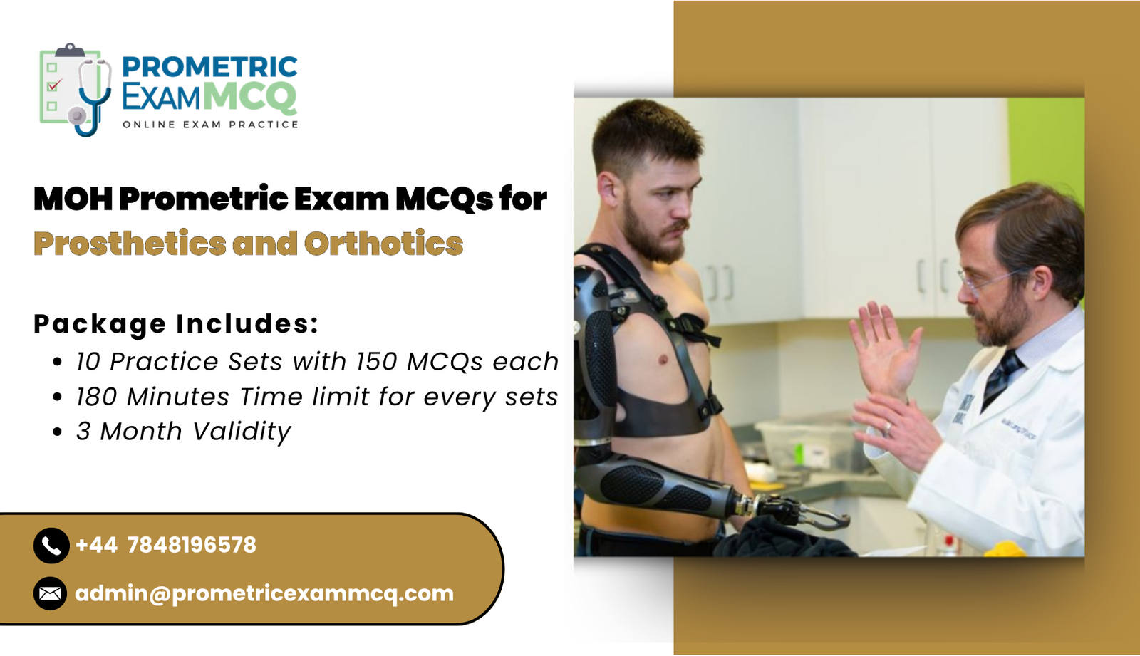 MOH Prometric Exam MCQs for Prosthetics and Orthotics