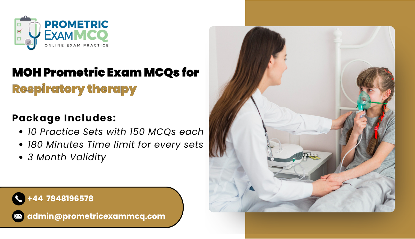 MOH Prometric Exam MCQs for Respiratory therapy