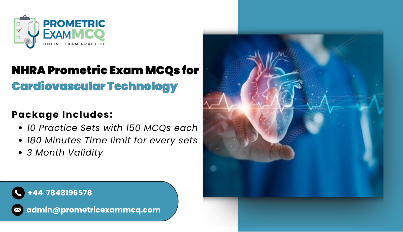 NHRA Prometric Exam MCQs for Cardiovascular Technology