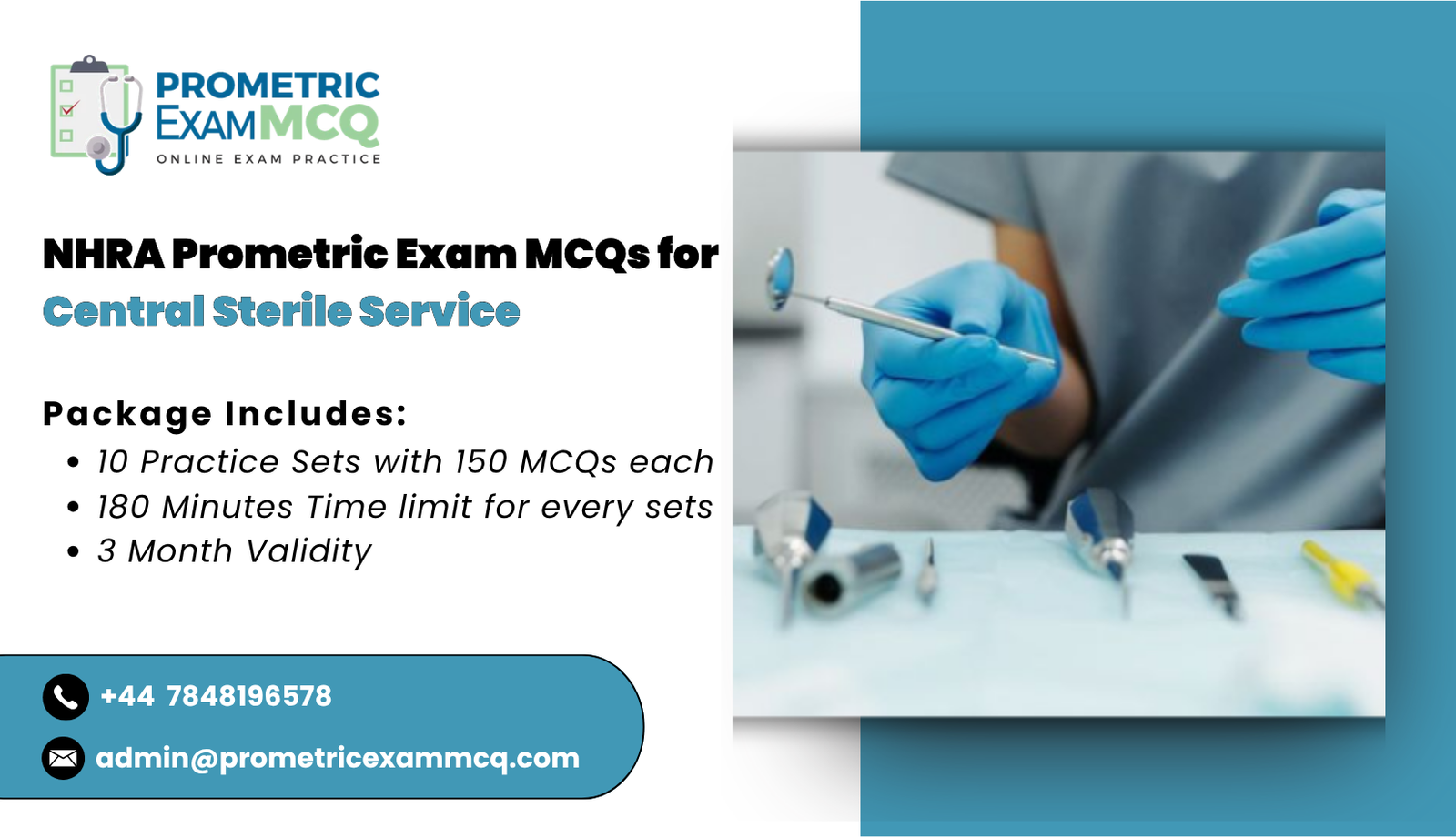NHRA Prometric Exam MCQs for Central Sterile Service