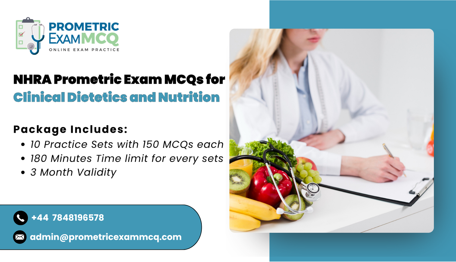 NHRA Prometric Exam MCQs for Clinical Dietetics and Nutrition