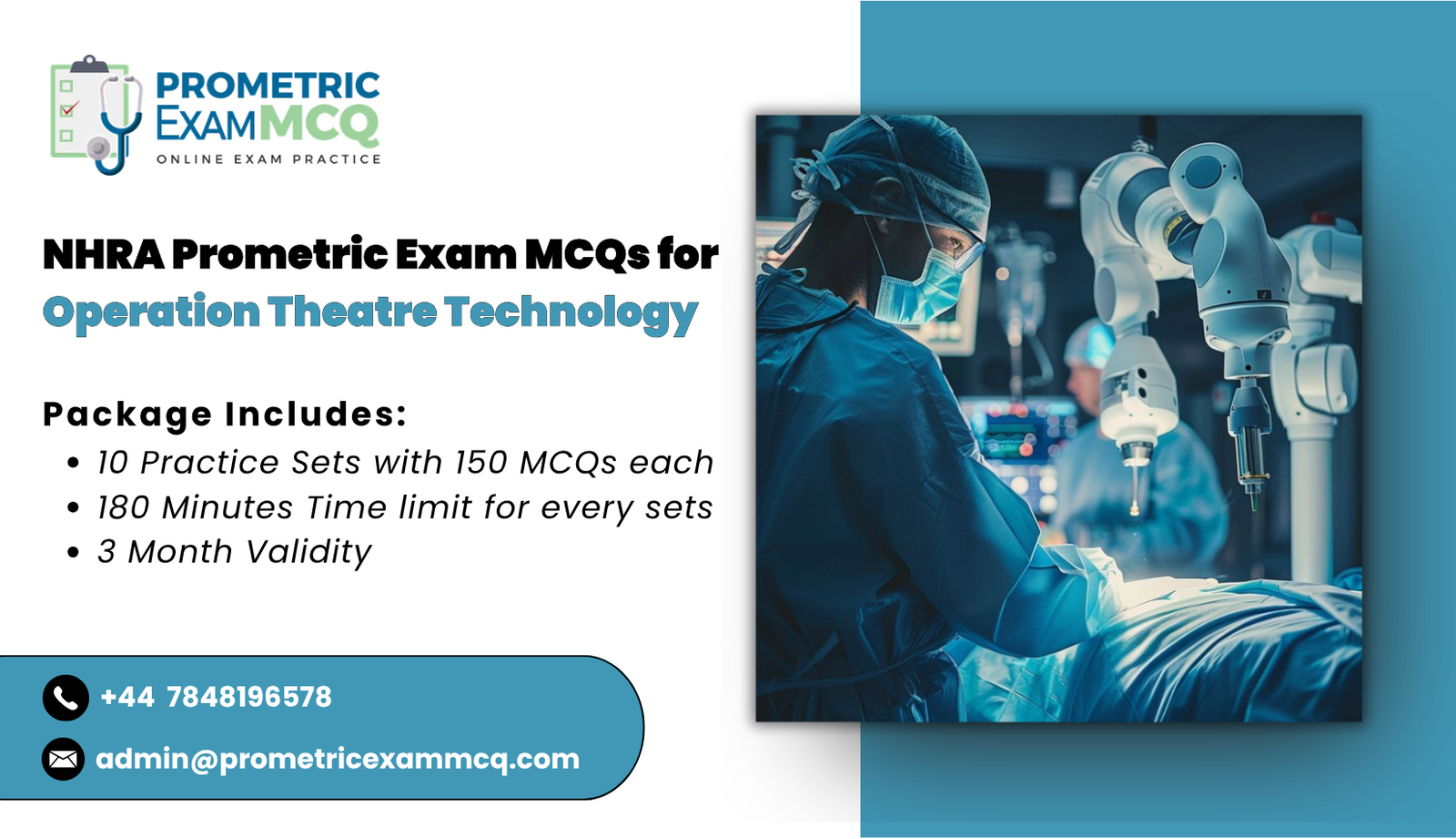 NHRA Prometric Exam MCQs for Operation Theatre Technology