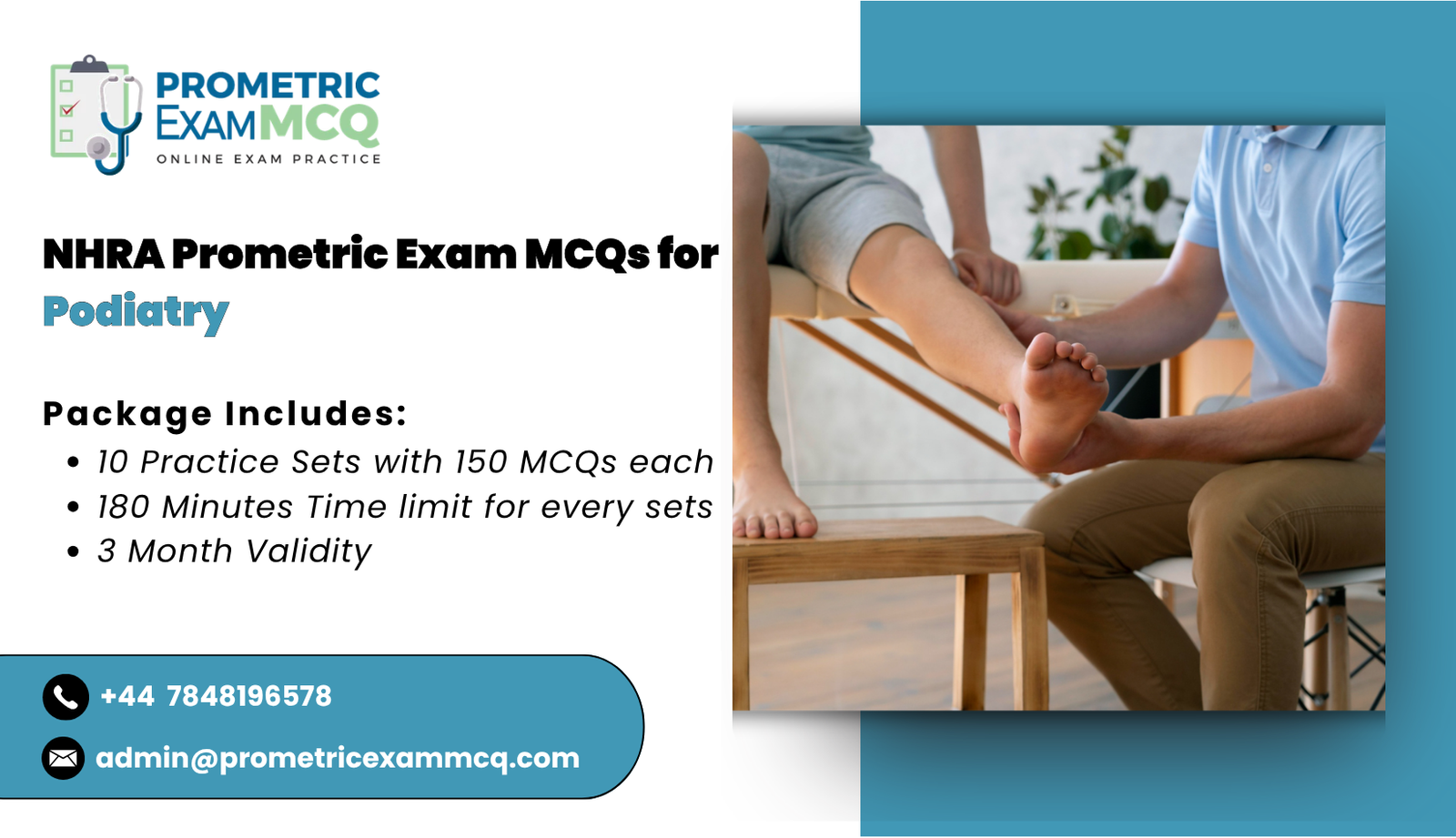 NHRA Prometric Exam MCQs for Podiatry