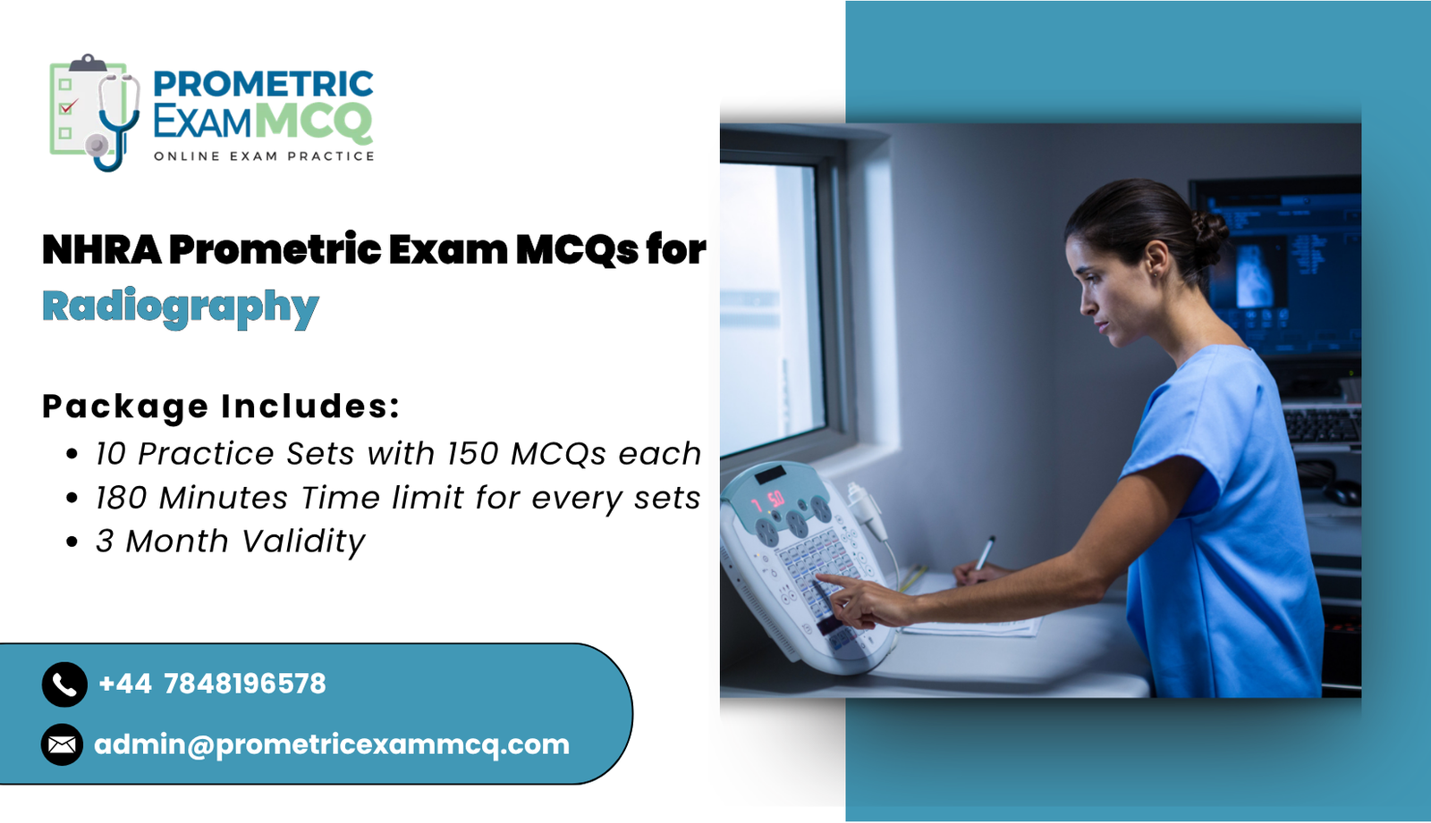 NHRA Prometric Exam MCQs for Radiography