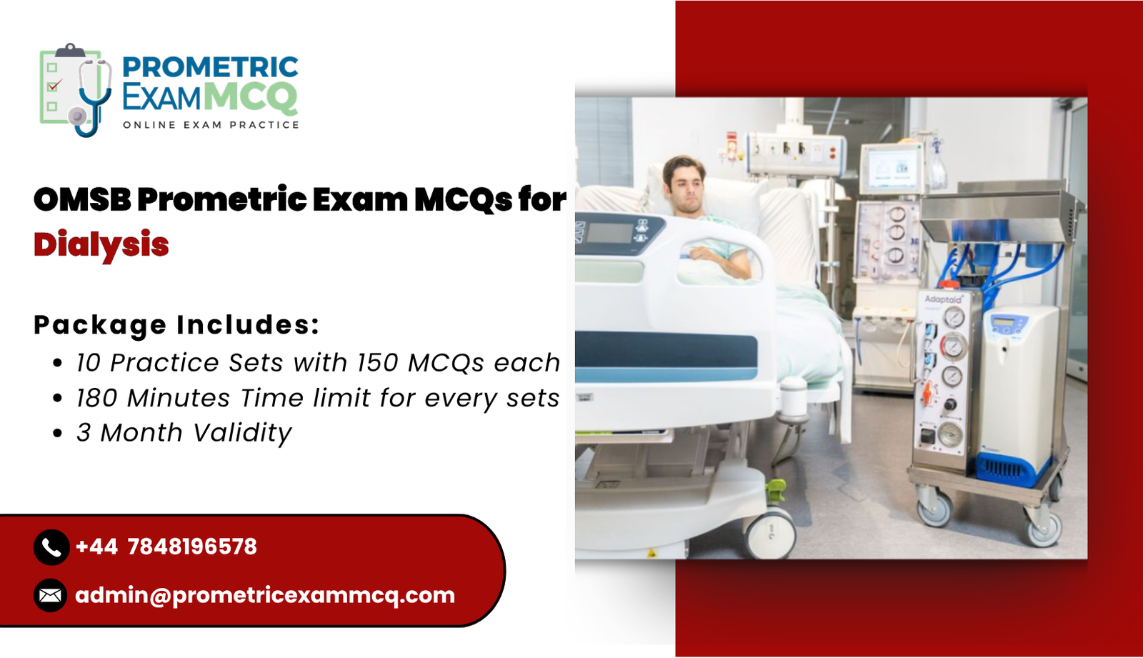 OMSB Prometric Exam MCQs for Dialysis