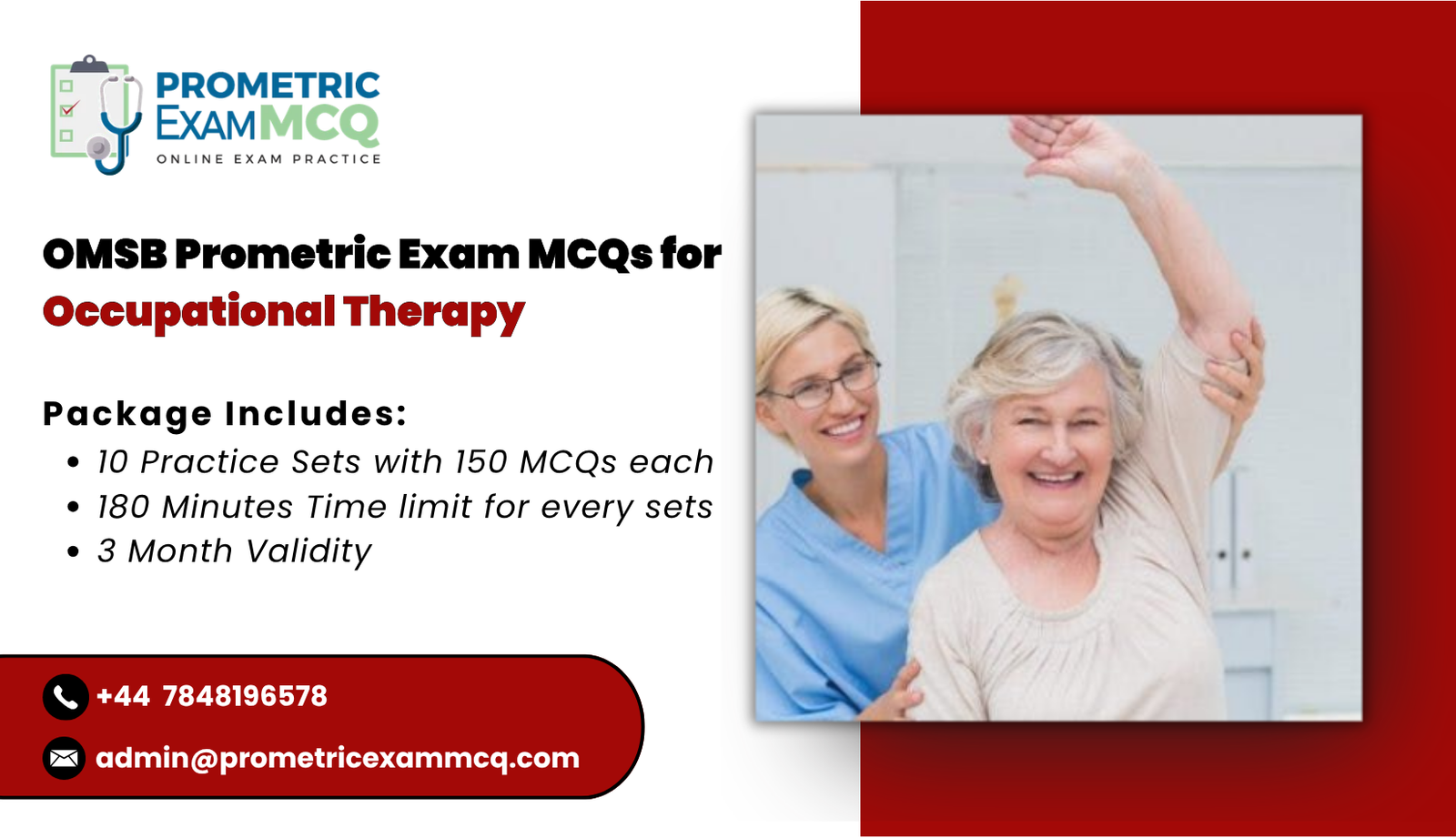 OMSB Prometric Exam MCQs for Occupational Therapy