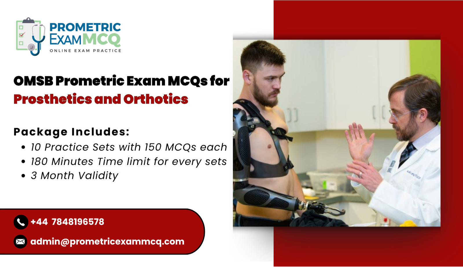 OMSB Prometric Exam MCQs for Prosthetics and Orthotics