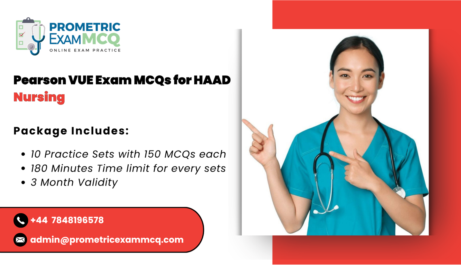 Pearson Vue Exam MCQs for HAAD Nursing
