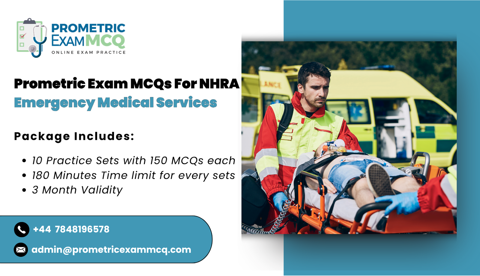 Prometric Exam MCQs For NHRA Emergency Medical Services