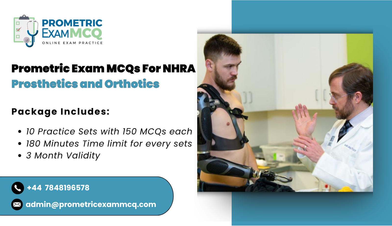 Prometric Exam MCQs For NHRA Prosthetics and Orthotics