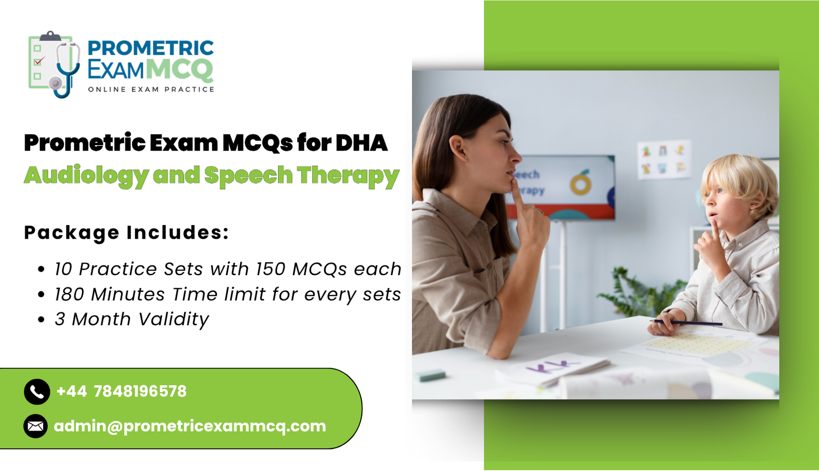 Prometric Exam MCQs for DHA Audiology and Speech Therapy