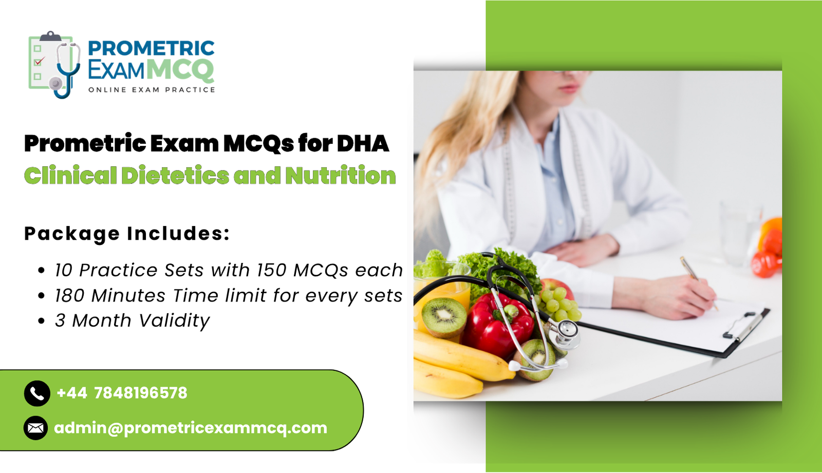 Prometric Exam MCQs for DHA Clinical Dietetics and Nutrition